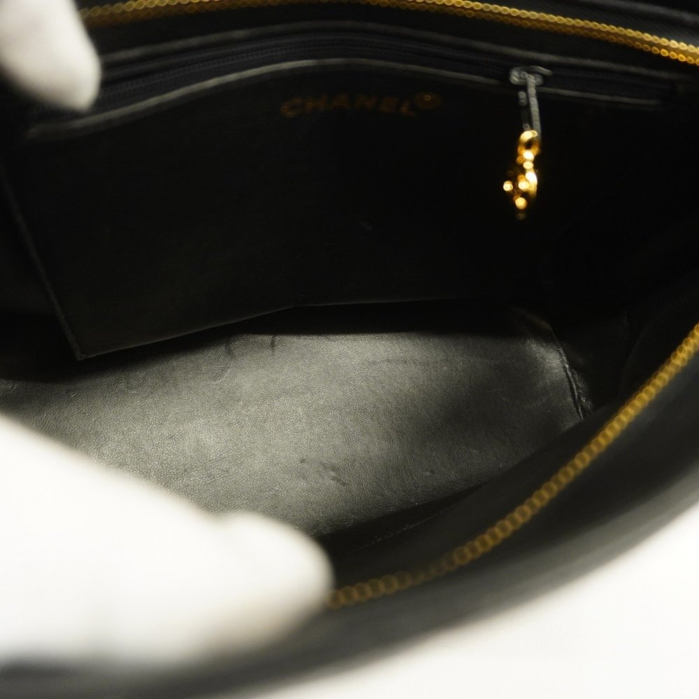 CHANEL Black Caviar Leather Tote Bag - Picture 4 of 9